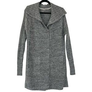 prAna Yunna Cardigan Sz S Long Grey Cotton Wool Comfy